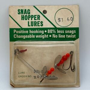 New Vtg Rare SNAG HOPPER LURES (DRIFTA-Crawler) No.20A-413 Sealed Anti-Snag USA